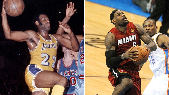Elgin Baylor and LeBron James