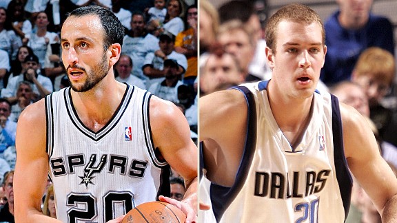 Manu Ginobili and Nick Fazekas