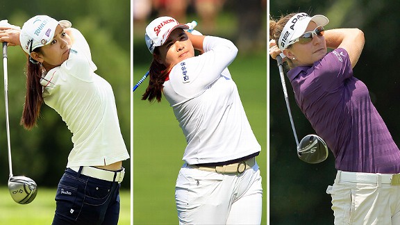 Ai Miyazato, Inbee Park and Brittany Lang