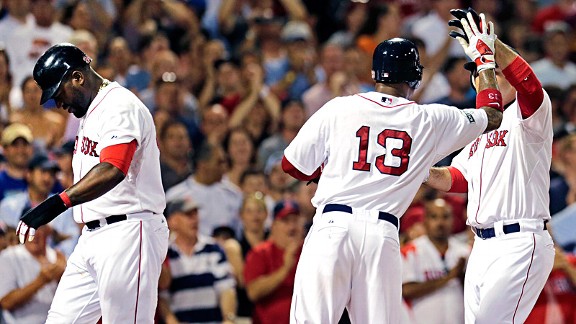 David Ortiz limps to the dugout after a Adrian Gonzalez home run David Ortiz limps to the dugout after a Adrian Gonzalez home run