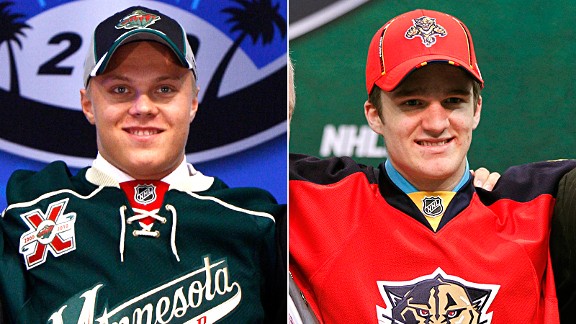Mikael Granlund and Jonathan Huberdeau