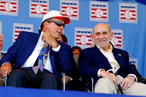 Johnny Bench and Yogi Berra