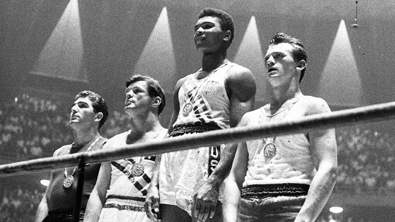 Muhammad Ali, then Cassius Clay, at the 1960 Rome Olympics