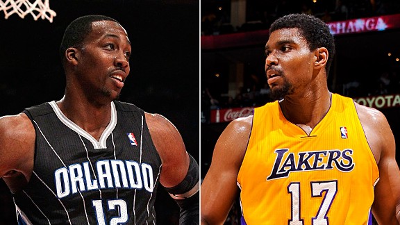 Dwight Howard and Andrew Bynum