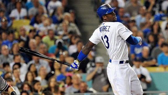 Hanley Ramirez with the Los angeles Dodgers