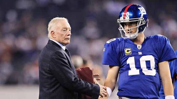 Jerry Jones and Eli Manning