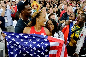 Aaron Ross and Sanya Richards-Ross