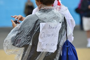 Olympic ticket sign