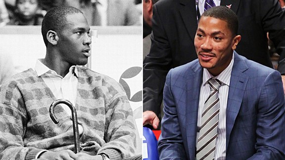Michael Jordan and Derrick Rose