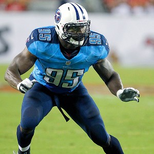 Tennessee Titans defensive end Kamerion Wimbley (95) during NFL football  camp at Titans' headquarters Tuesday, July 31, 2012 Nashville, Tenn. (AP  Photo/Wade Payne Stock Photo - Alamy