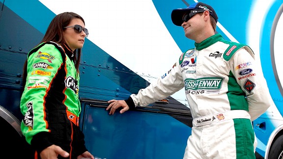 Danica Patrick and Ricky Stenhouse Jr.
