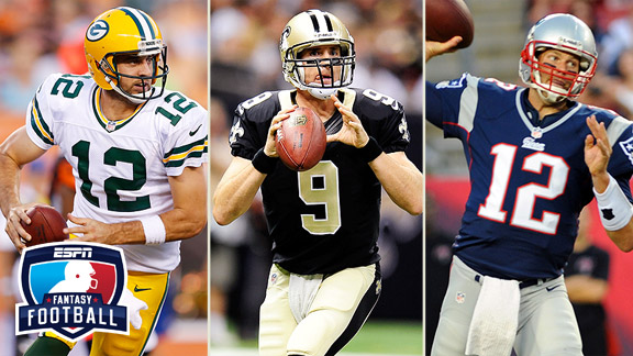 Aaron Rodgers, Drew Brees, Tom Brady