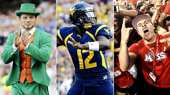 ND Mascot & Smith & Utah Fans