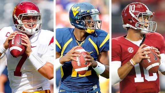 Matt Barkley, Geno Smith and AJ McCarron