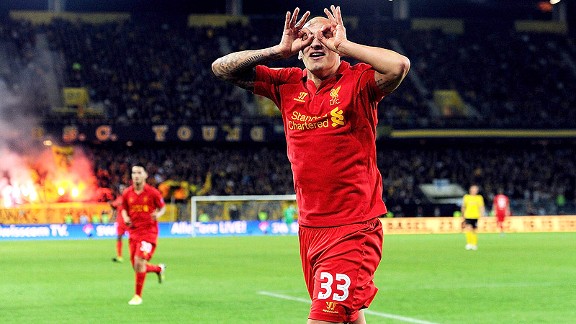 Jonjo Shelvey for Liverpool against Young Boys in Europa League