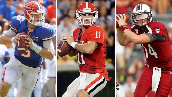 Jeff Driskel, Aaron Murray and Connor Shaw 