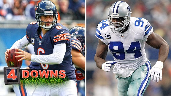 Jay Cutler and DeMarcus Ware