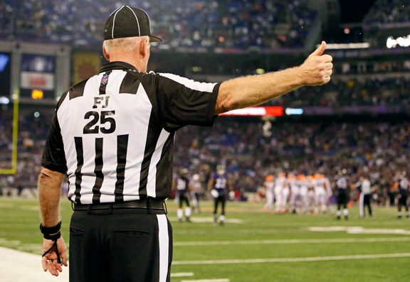 Bob Waggoner returning to work in the Baltimore Ravens-Cleveland Browns game