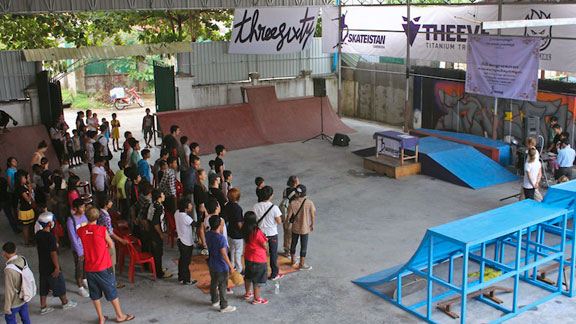 The opening of Skateistan's new skate facility in Phnom Penh, Cambodia.