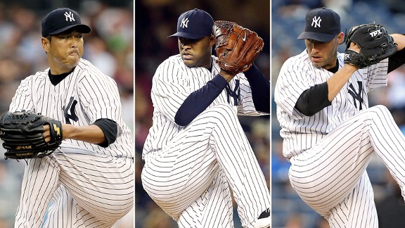 Hiroki Kuroda, CC Sabathia and Andy Pettitte