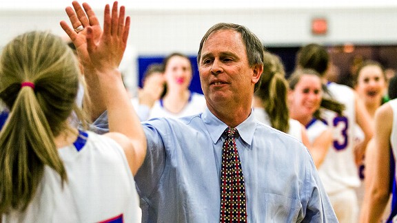 Winnacunnet (N.H.) girls' basketball head coach Ed Beattie