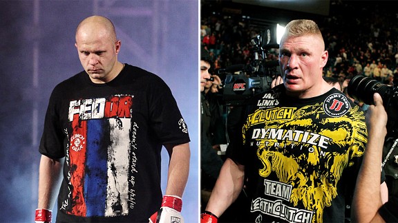 Fedor Emelianenko and Brock Lesnar