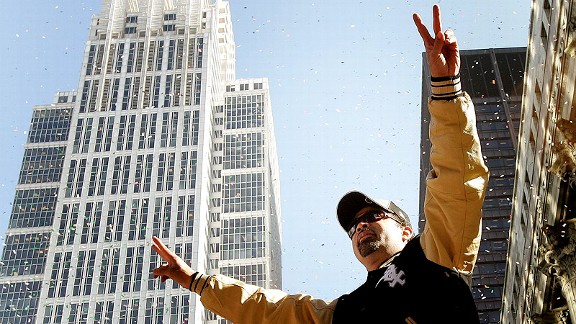Ozzie Guillen during the Chicago White Sox World Series parade in 2005