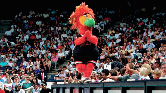 Miami Heat mascot Burnie in 1988