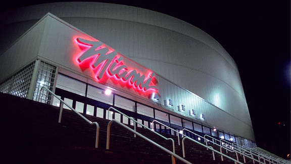 Miami Arena in 1988 before the franchise's first game