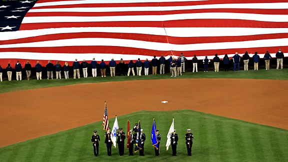 American Flag at World Series