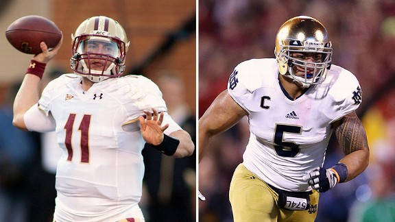 Chase Rettig and Manti Te'o