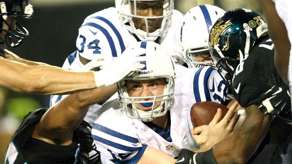 Andrew Luck during his game against the Jacksonville Jaguars