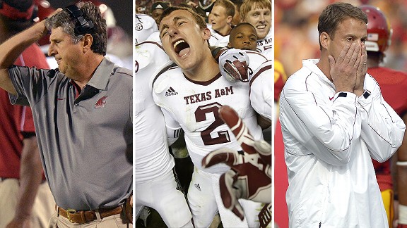 Mike Leach, Johnny Manziel and Lane Kiffin
