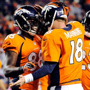 AP Photo/Jack Dempsey Peyton Manning has found Demaryius Thomas, left 