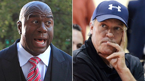 Magic Johnson and Jim Buss
