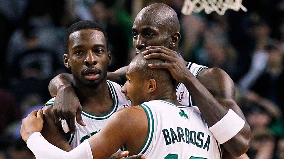 Jeff Green, Kevin Garnett, Leandro Barbosa