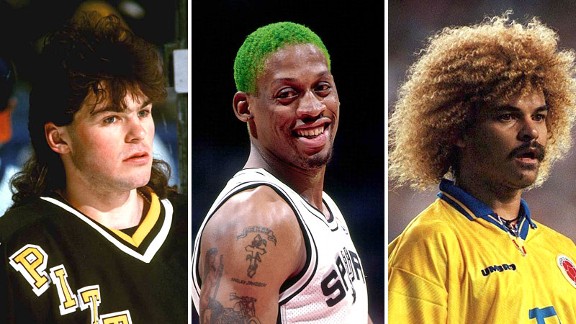 Jaromir Jagr, Dennis Rodman and Carlos Valderrama