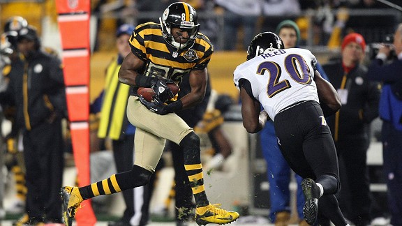 Emmanuel Sanders and Ed Reed 