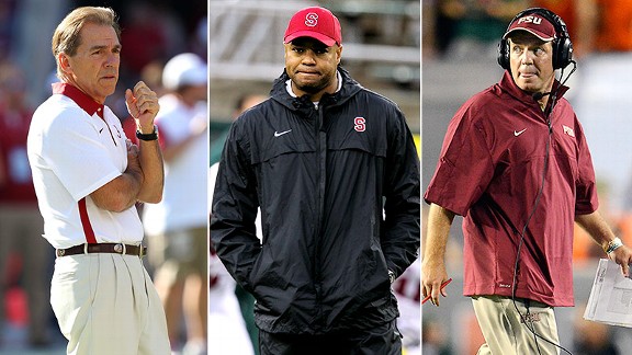 Nick Saban, David Shaw, Jimbo Fisher