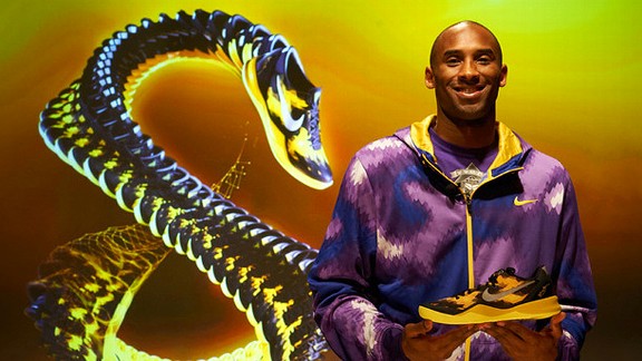 Kobe Bryant and his K8 shoe