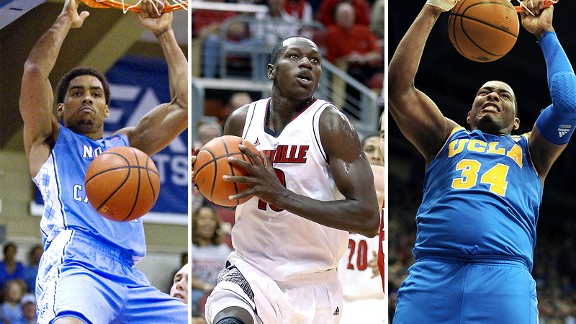 Michael McAdoo, Gorgui Dieng and Joshua Smith