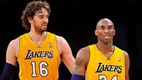 Pau Gasol and Kobe Bryant