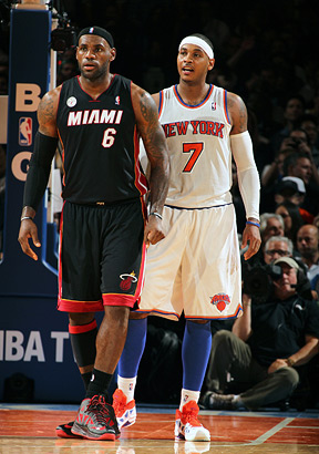 LeBron James and Carmelo Anthony