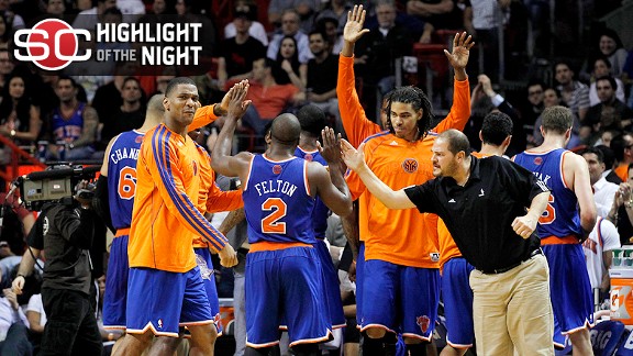 New York Knicks celebrate