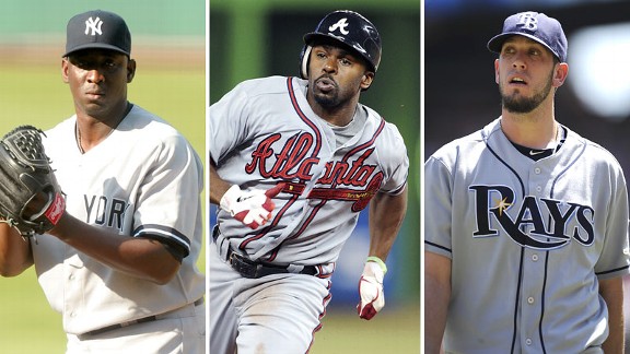 Rafael Soriano, Michael Bourn, James Shields
