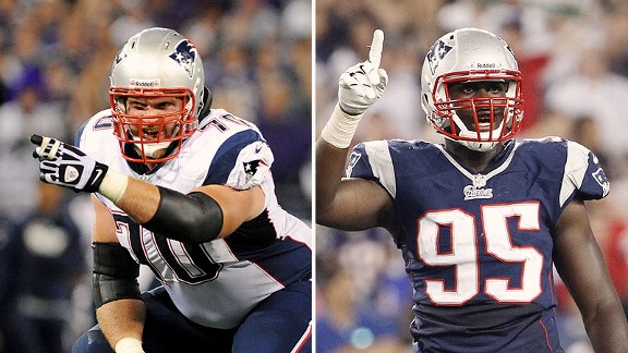 Logan Mankins and Chandler Jones