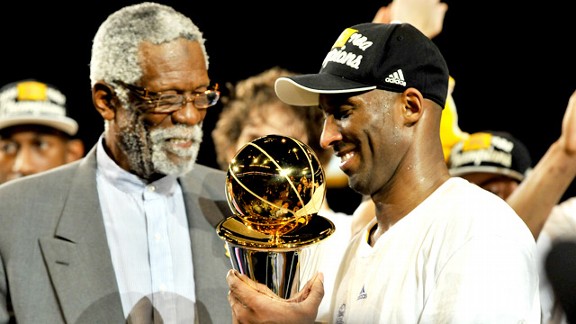 Bill Russell, Kobe Bryant