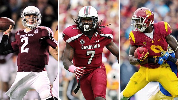 Johnny Manziel, Jadeveon Clowney, and Marqise Lee