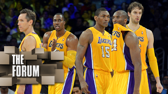 Steve Nash, Dwight Howard, Metta World Peace, Kobe Bryant, Pau Gasol