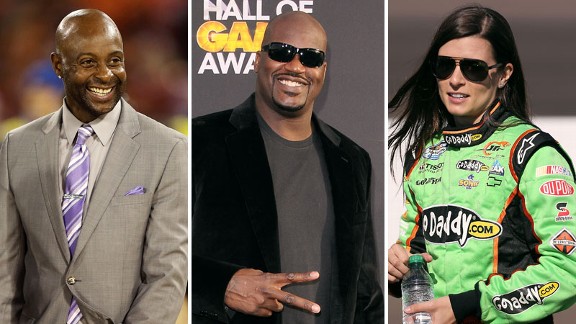 Jerry Rice, Shaquille O'Neal, Danica Patrick